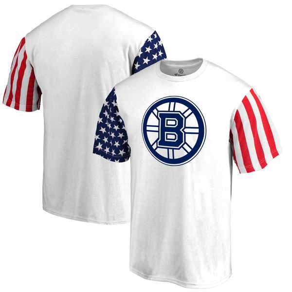 Men's Boston Bruins Fanatics Branded Stars & Stripes T-Shirt White FengYun,We sell and wholesale Men's Boston Bruins Fanatics Branded Stars & Stripes T-Shirt White FengYun on line form chian!